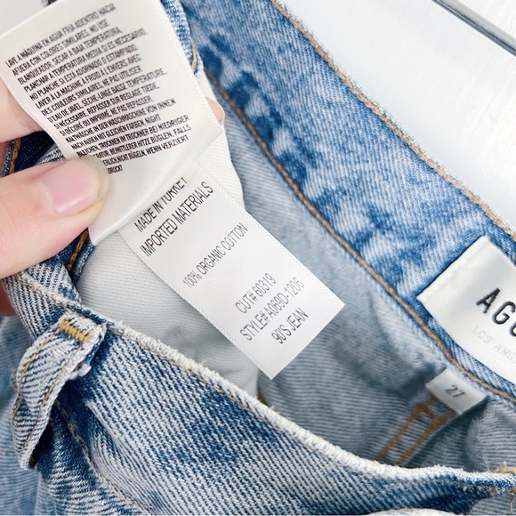 AGOLDE • 90's Mid Rise Loose jean straight distressed Isolate wash ripped baggy - Picture 9 of 15